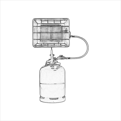 ../frankl24shop/Heizstrahler Katalytaufsatz auf Gasflasche 4 kw Heizleistung